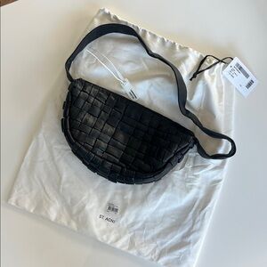 St Agni Textured Crescent Bag